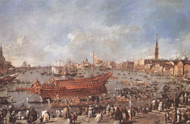 Francesco Guardi Departure of Bucentaure towards the Lido of Venice on Ascension Day Sweden oil painting art